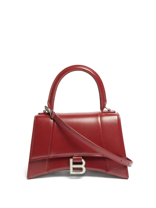 Bolso de cuero con asa superior Hourglass