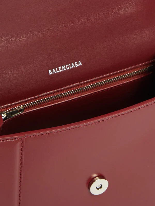 Bolso de cuero con asa superior Hourglass